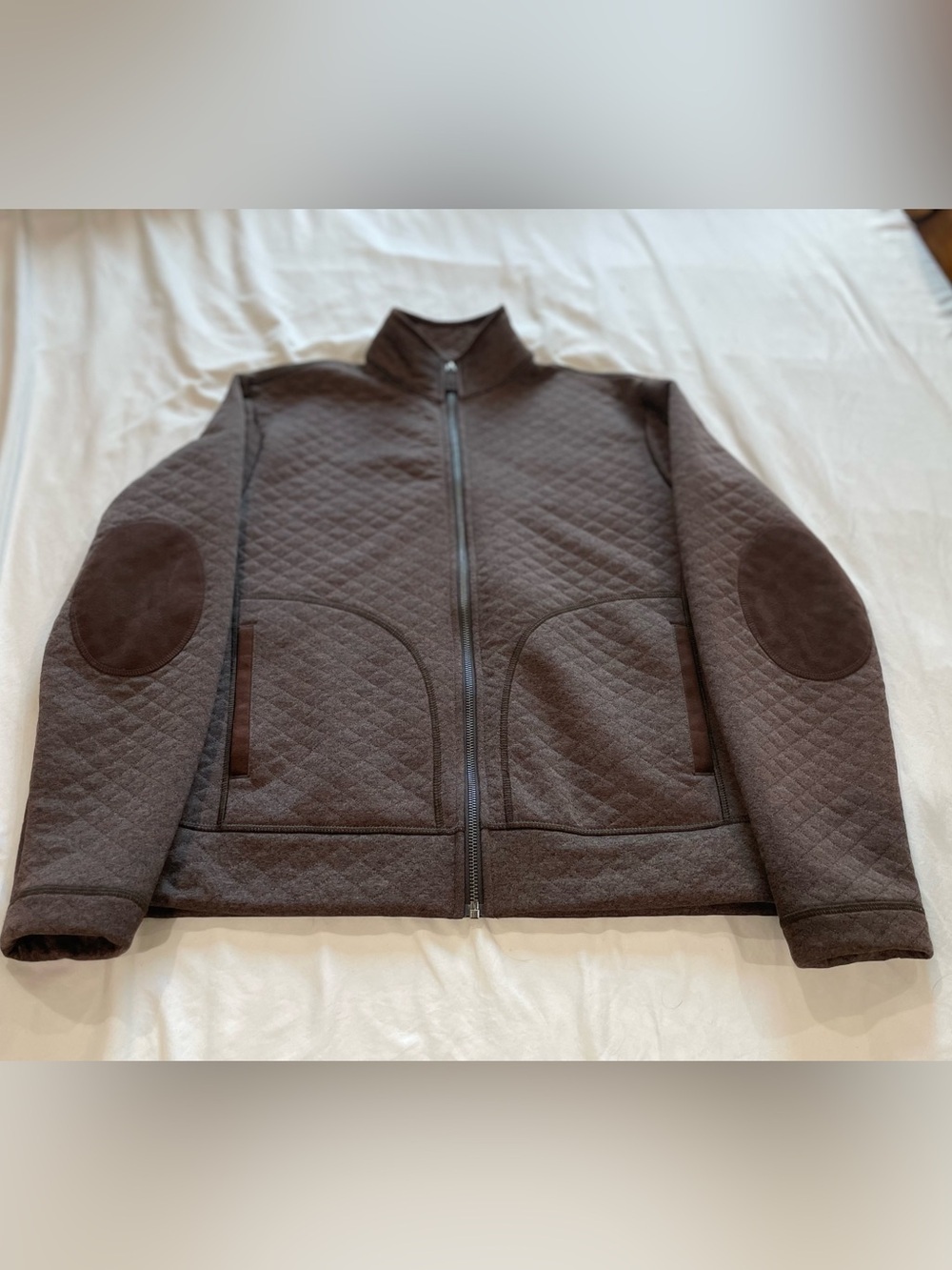 Daniel Cremieux Quilted Zip-Front Jacket in Dark Brown